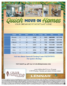 builder incentive gran paradiso lennar