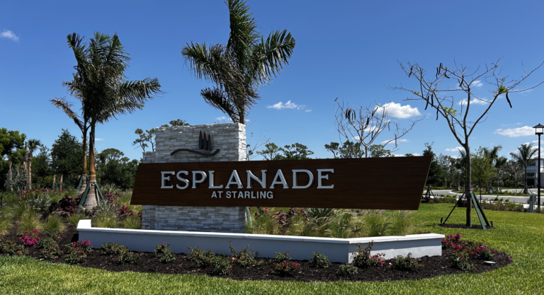 esplanade at starling punta gorda entrance sign